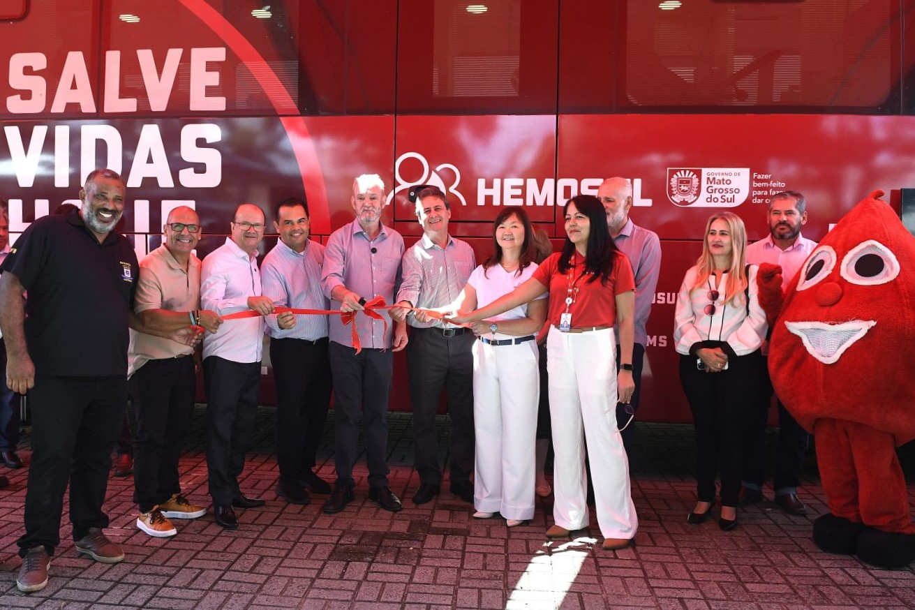 Hemosul recebe nova unidade móvel para ampliar doação de sangue no Estado