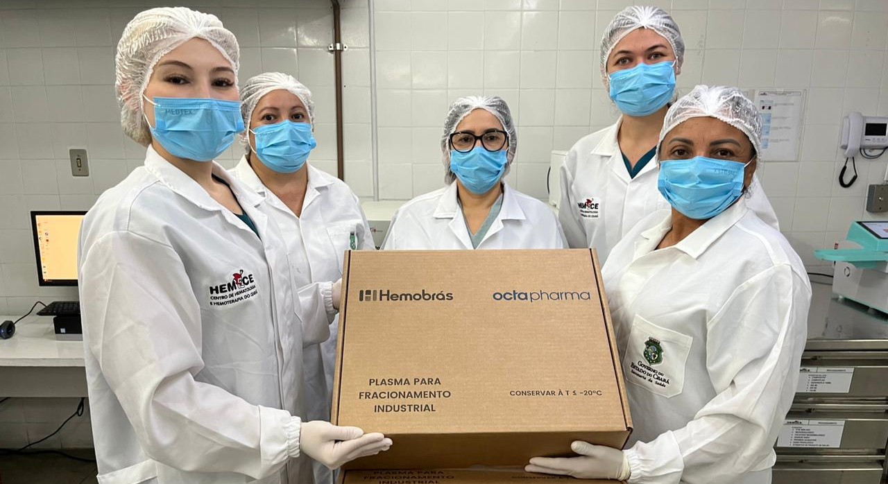 Hemoce alcança a marca de 200 mil litros de plasma enviados à Hemobrás para a produção de medicamentos essenciais para o SUS