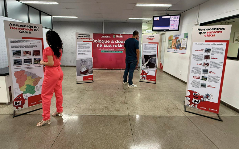 Exposição do Hemoce revisita a construção da hemorrede cearense